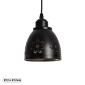 GloboStar® COOLIE 01479 Μοντέρνο Κρεμαστό Φωτιστικό Μονόφωτο Καμπάνα 1 x E27 IP20 Μαύρο & Χρυσό Μέταλλο - Μ12.5 x Π12.5 x Υ11.5cm
