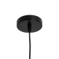 GloboStar® COOLIE 01483 Μοντέρνο Κρεμαστό Φωτιστικό Μονόφωτο Καμπάνα 1 x E27 IP20 Μαύρο & Ασημί Μέταλλο - Μ12.5 x Π12.5 x Υ11.5cm