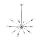 GloboStar® MILANO 01487 Μοντέρνο Φωτιστικό Οροφής Πλέγμα Πολύφωτο 12 x E27 IP20 Ασημί Μέταλλο - Μ80 x Π80 x Υ80cm