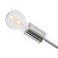 GloboStar® MILANO 01487 Μοντέρνο Φωτιστικό Οροφής Πλέγμα Πολύφωτο 12 x E27 IP20 Ασημί Μέταλλο - Μ80 x Π80 x Υ80cm
