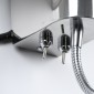 GloboStar® ELEGANT 01492 Μοντέρνο Επιτοίχιο Φωτιστικό Απλίκα με LED Βραχίονα Δίφωτο 1 x E27 IP20 Μαύρο Ύφασμα με Ασημί Μέταλλο - Μ26.5 x Π15 x Υ43cm