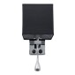GloboStar® ELEGANT 01494 Μοντέρνο Επιτοίχιο Φωτιστικό Απλίκα με LED Βραχίονα Δίφωτο 1 x E27 IP20 Μαύρο Ύφασμα με Ασημί Μέταλλο - Μ17 x Π21 x Υ43cm