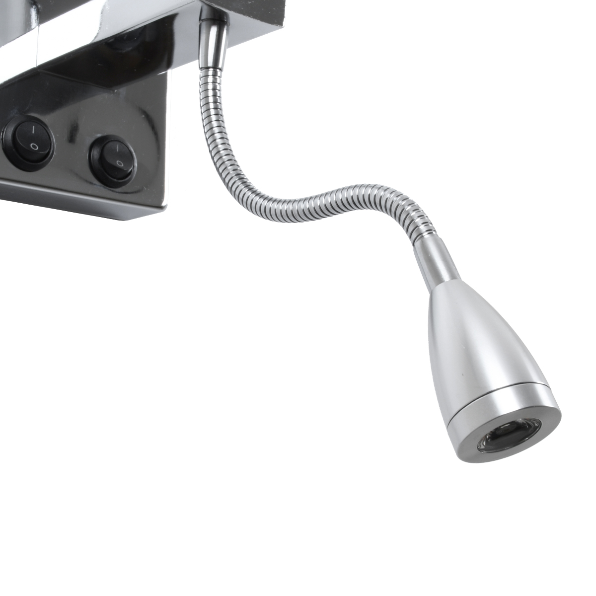 GloboStar® ELEGANT 01494 Μοντέρνο Επιτοίχιο Φωτιστικό Απλίκα με LED Βραχίονα Δίφωτο 1 x E27 IP20 Μαύρο Ύφασμα με Ασημί Μέταλλο - Μ17 x Π21 x Υ43cm