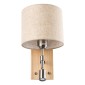 GloboStar® ELEGANT 01496 Μοντέρνο Επιτοίχιο Φωτιστικό Απλίκα με Ρυθμίζόμενο Σώμα LED Δίφωτο 1 x E27 IP20 Μπεζ Ύφασμα με Μπρούτζινο Μέταλλο - Μ18 x Π23.5 x Υ31cm
