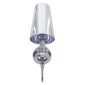GloboStar® LAURA 01498 Μοντέρνο Επιτοίχιο Φωτιστικό Απλίκα Μονόφωτο 1 x E27 IP20 Ασημί Μέταλλο - Μ21 x Π15 x Y48cm