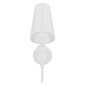 GloboStar® LAURA 01499 Μοντέρνο Επιτοίχιο Φωτιστικό Απλίκα Μονόφωτο 1 x E27 IP20 Λευκό Μέταλλο με Λευκό Ύφασμα - Μ21 x Π15 x Y48cm