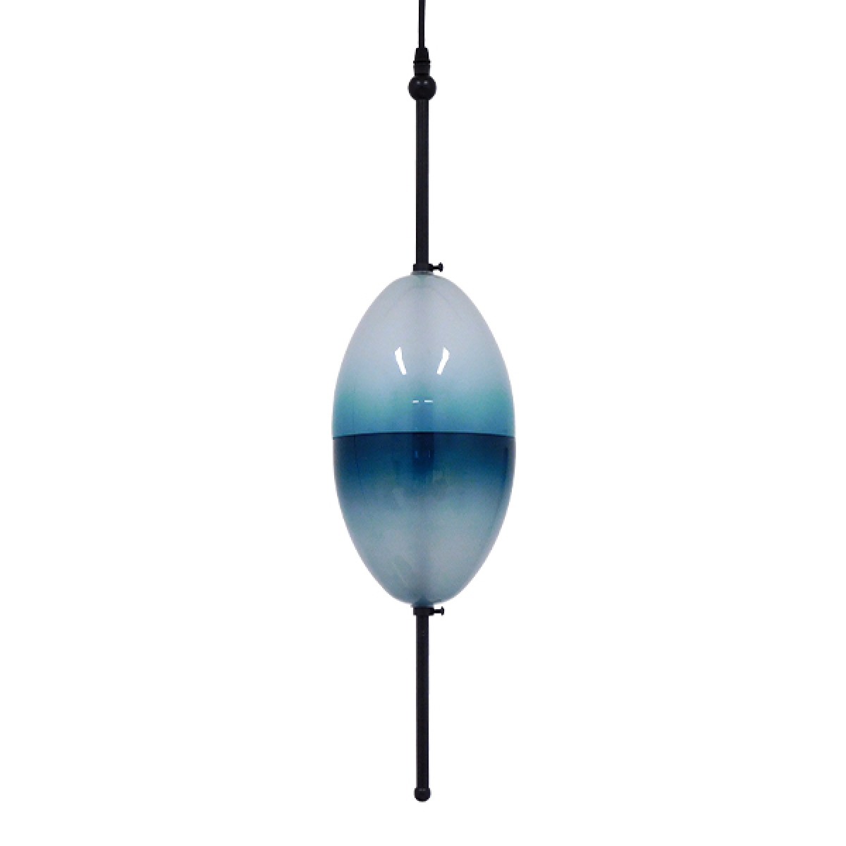 GloboStar® TEARDROP 01501 Μοντέρνο Κρεμαστό Φωτιστικό Ανάρτηση Τρίφωτο 3 x G4 Τιρκουάζ Γυαλί - Μ16 x Π16 x Υ66cm