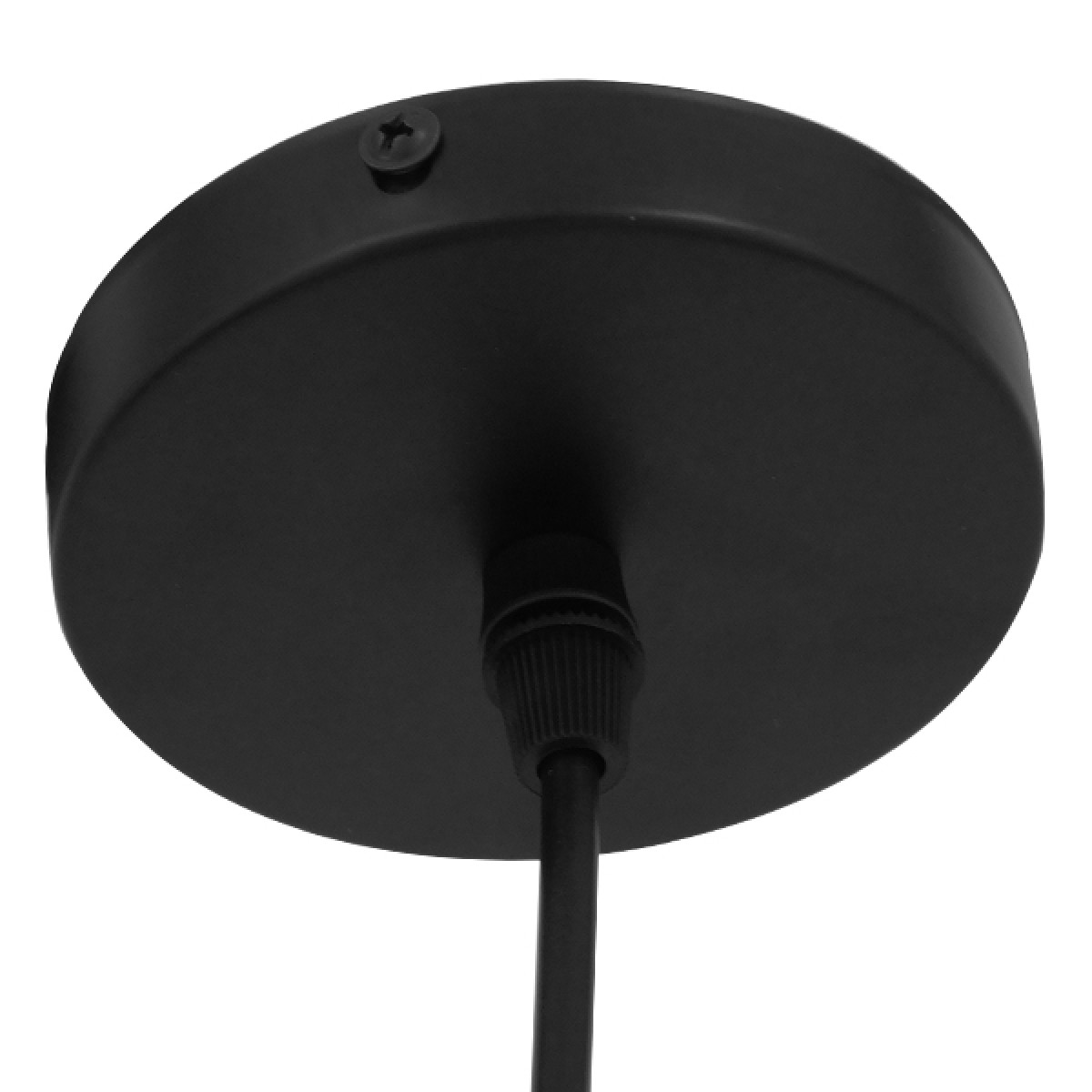 GloboStar® OLIVER 01505 Vintage Κρεμαστό Φωτιστικό Καμπάνα Μονόφωτο 1 x E27 IP20 Μελί Γυαλί με Μαύρο Μέταλλο - Μ16 x Π16 x Υ25cm
