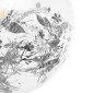 GloboStar® HARPER 01510 Μοντέρνο Κρεμαστό Φωτιστικό Μπάλα Μονόφωτο 1 x E27 IP20 Διάφανο Γυαλί με Ασημί Μέταλλο - Μ25 x Π25 x Υ30cm