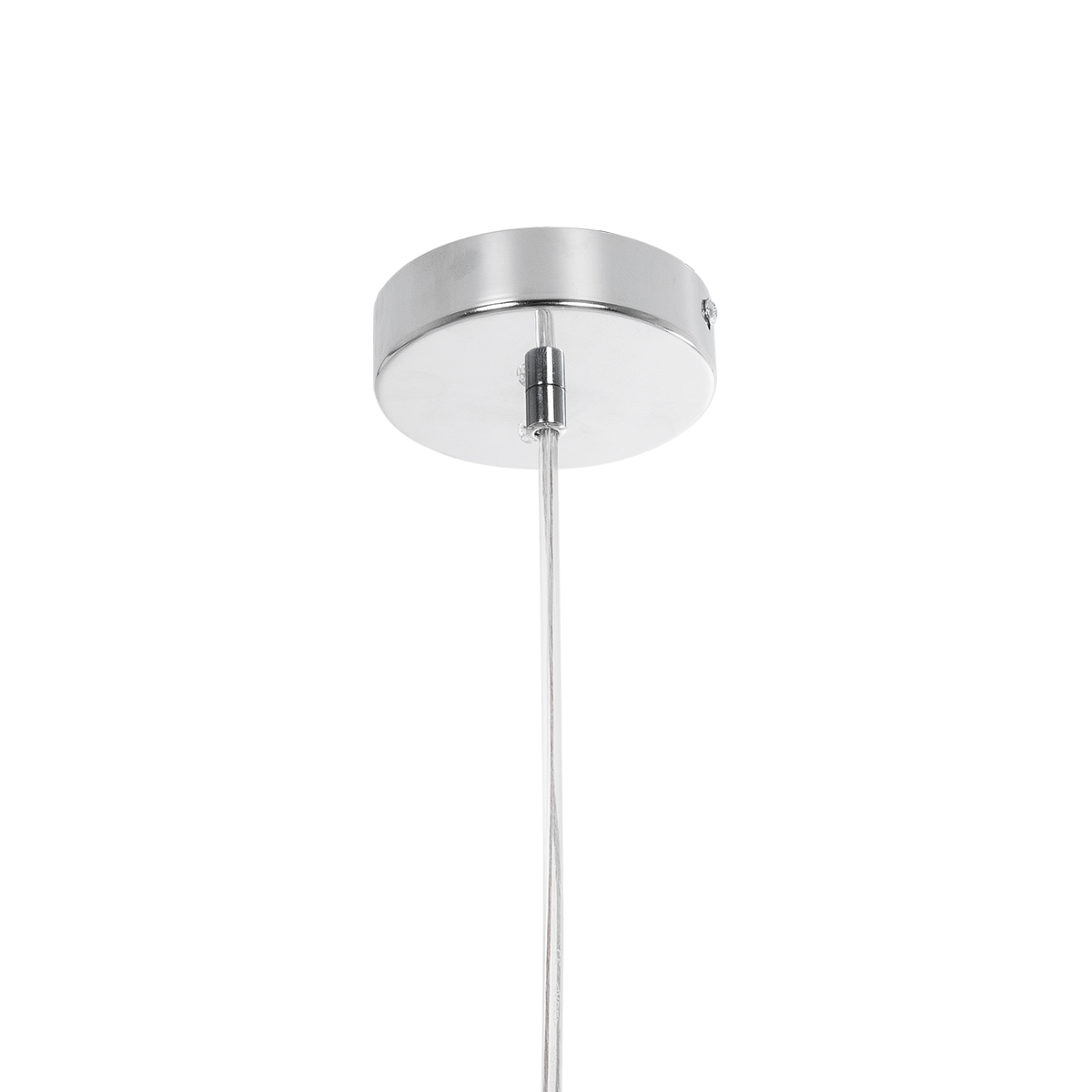 GloboStar® HARPER 01510 Μοντέρνο Κρεμαστό Φωτιστικό Μπάλα Μονόφωτο 1 x E27 IP20 Διάφανο Γυαλί με Ασημί Μέταλλο - Μ25 x Π25 x Υ30cm