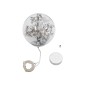 GloboStar® HARPER 01510 Μοντέρνο Κρεμαστό Φωτιστικό Μπάλα Μονόφωτο 1 x E27 IP20 Διάφανο Γυαλί με Ασημί Μέταλλο - Μ25 x Π25 x Υ30cm