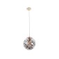 GloboStar® HARPER 01511 Μοντέρνο Κρεμαστό Φωτιστικό Μπάλα Μονόφωτο 1 x E27 IP20 Διάφανο Γυαλί με Χάλκινο Μέταλλο - Μ25 x Π25 x Υ30cm