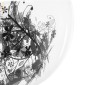GloboStar® HARPER 01512 Μοντέρνο Κρεμαστό Φωτιστικό Μπάλα Μονόφωτο 1 x E27 IP20 Διάφανο Γυαλί με Μαύρο Μέταλλο - Μ25 x Π25 x Υ30cm