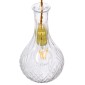GloboStar® WHISKEY 01514 Vintage Κρεμαστό Φωτιστικό Ανάρτηση Μονόφωτο 1 x E27 IP20 Διάφανο Γυαλί - Μ14 x Π14 x Υ23cm