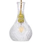 GloboStar® WHISKEY 01514 Vintage Κρεμαστό Φωτιστικό Ανάρτηση Μονόφωτο 1 x E27 IP20 Διάφανο Γυαλί - Μ14 x Π14 x Υ23cm