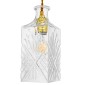 GloboStar® WHISKEY 01516 Vintage Κρεμαστό Φωτιστικό Ανάρτηση Μονόφωτο 1 x E27 IP20 Διάφανο Γυαλί - Μ10 x Π10 x Υ24cm