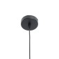GloboStar® BRONX 01517 Μοντέρνο Κρεμαστό Φωτιστικό Καπέλο Μονόφωτο 1 x E27 IP20 Μαύρο Ύφασμα με Μπεζ Ξύλο - Μ35 x Π35 x Υ50cm