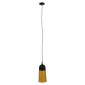 GloboStar® PALAZZO 01523 Μοντέρνο Κρεμαστό Φωτιστικό Καμπάνα Μονόφωτο 1 x E27 IP20 Μαύρο & Χρυσό Μέταλλο - Μ14 x Π14 x Υ34cm