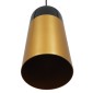 GloboStar® PALAZZO 01523 Μοντέρνο Κρεμαστό Φωτιστικό Καμπάνα Μονόφωτο 1 x E27 IP20 Μαύρο & Χρυσό Μέταλλο - Μ14 x Π14 x Υ34cm