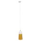 GloboStar® PALAZZO 01524 Μοντέρνο Κρεμαστό Φωτιστικό Καμπάνα Μονόφωτο 1 x E27 IP20 Λευκό & Χρυσό Μέταλλο - Μ14 x Π14 x Υ34cm