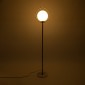 GloboStar® VERSAILLES 01543 Μοντέρνο Επιδαπέδιο Φωτιστικό Μονόφωτο 1 x E27 IP20 Χρυσό Αλουμίνιο , Λευκό Γυαλί με Γκρι Μάρμαρο - Μ35 x Π35 x Υ170cm