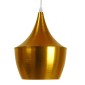 GloboStar® SHANGHAI 01544 Μοντέρνο Κρεμαστό Φωτιστικό Καμπάνα Μονόφωτο 1 x E27 IP20 Χρυσό Μέταλλο - Μ24 x Π24 x Υ30cm