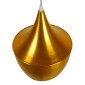 GloboStar® SHANGHAI 01544 Μοντέρνο Κρεμαστό Φωτιστικό Καμπάνα Μονόφωτο 1 x E27 IP20 Χρυσό Μέταλλο - Μ24 x Π24 x Υ30cm