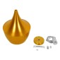 GloboStar® SHANGHAI 01544 Μοντέρνο Κρεμαστό Φωτιστικό Καμπάνα Μονόφωτο 1 x E27 IP20 Χρυσό Μέταλλο - Μ24 x Π24 x Υ30cm
