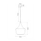 GloboStar® SHANGHAI 01544 Μοντέρνο Κρεμαστό Φωτιστικό Καμπάνα Μονόφωτο 1 x E27 IP20 Χρυσό Μέταλλο - Μ24 x Π24 x Υ30cm