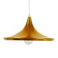 GloboStar® SHANGHAI 01545 Μοντέρνο Κρεμαστό Φωτιστικό Καμπάνα Μονόφωτο 1 x E27 IP20 Χρυσό Μέταλλο - Μ37 x Π37 x Υ20cm