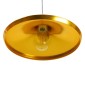 GloboStar® SHANGHAI 01545 Μοντέρνο Κρεμαστό Φωτιστικό Καμπάνα Μονόφωτο 1 x E27 IP20 Χρυσό Μέταλλο - Μ37 x Π37 x Υ20cm