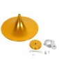 GloboStar® SHANGHAI 01545 Μοντέρνο Κρεμαστό Φωτιστικό Καμπάνα Μονόφωτο 1 x E27 IP20 Χρυσό Μέταλλο - Μ37 x Π37 x Υ20cm