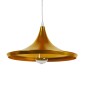 GloboStar® SHANGHAI 01545 Μοντέρνο Κρεμαστό Φωτιστικό Καμπάνα Μονόφωτο 1 x E27 IP20 Χρυσό Μέταλλο - Μ37 x Π37 x Υ20cm