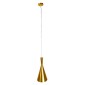 GloboStar® SHANGHAI 01546 Μοντέρνο Κρεμαστό Φωτιστικό Καμπάνα Μονόφωτο 1 x E27 IP20 Χρυσό Μέταλλο - Μ18 x Π18 x Υ38.5cm