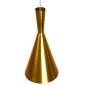 GloboStar® SHANGHAI 01546 Μοντέρνο Κρεμαστό Φωτιστικό Καμπάνα Μονόφωτο 1 x E27 IP20 Χρυσό Μέταλλο - Μ18 x Π18 x Υ38.5cm