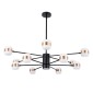 GloboStar® ORNATE 01553 Φωτιστικό Οροφής LED 104W lm ° AC 220-240V IP20 Φυσικό Λευκό 4500k Μαύρο & Χάλκινο Μέταλλο με Λευκό Γυαλί - Μ65 x Π65 x Υ70cm - 2 Xρόνια Εγγύηση
