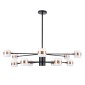 GloboStar® ORNATE 01553 Φωτιστικό Οροφής LED 104W lm ° AC 220-240V IP20 Φυσικό Λευκό 4500k Μαύρο & Χάλκινο Μέταλλο με Λευκό Γυαλί - Μ65 x Π65 x Υ70cm - 2 Xρόνια Εγγύηση