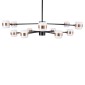 GloboStar® ORNATE 01553 Φωτιστικό Οροφής LED 104W lm ° AC 220-240V IP20 Φυσικό Λευκό 4500k Μαύρο & Χάλκινο Μέταλλο με Λευκό Γυαλί - Μ65 x Π65 x Υ70cm - 2 Xρόνια Εγγύηση