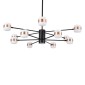GloboStar® ORNATE 01553 Φωτιστικό Οροφής LED 104W lm ° AC 220-240V IP20 Φυσικό Λευκό 4500k Μαύρο & Χάλκινο Μέταλλο με Λευκό Γυαλί - Μ65 x Π65 x Υ70cm - 2 Xρόνια Εγγύηση