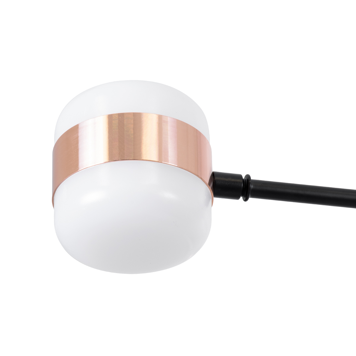 GloboStar® ORNATE 01553 Φωτιστικό Οροφής LED 104W lm ° AC 220-240V IP20 Φυσικό Λευκό 4500k Μαύρο & Χάλκινο Μέταλλο με Λευκό Γυαλί - Μ65 x Π65 x Υ70cm - 2 Xρόνια Εγγύηση