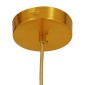 GloboStar® HUDSON 01554 Μοντέρνο Κρεμαστό Φωτιστικό Μπάλα Μονόφωτο 1 x E27 IP20 Λευκό Γυαλί με Χρυσό Μέταλλο - Μ20 x Π20 x Υ25cm