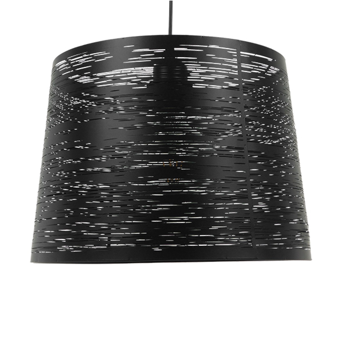 GloboStar® ACCADEMIA 01556 Μοντέρνο Κρεμαστό Φωτιστικό Καπέλο Μονόφωτο 1 x E27 IP20 Μαύρο Μέταλλο - Μ35 x Π35 x Υ25cm