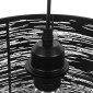 GloboStar® ACCADEMIA 01556 Μοντέρνο Κρεμαστό Φωτιστικό Καπέλο Μονόφωτο 1 x E27 IP20 Μαύρο Μέταλλο - Μ35 x Π35 x Υ25cm