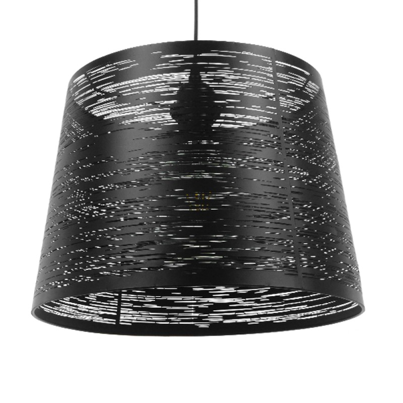 GLOBOSTAR® ACCADEMIA 01556 Μοντέρνο Κρεμαστό Φωτιστικό Οροφής με Ντουί 1 x E27 AC 220-240V IP20 - Μαύρο - Μ35 x Π35 x Υ25cm