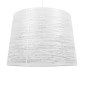 GloboStar® ACCADEMIA 01557 Μοντέρνο Κρεμαστό Φωτιστικό Καπέλο Μονόφωτο 1 x E27 IP20 Λευκό Μέταλλο - Μ35 x Π35 x Υ25cm
