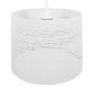 GloboStar® ACCADEMIA 01557 Μοντέρνο Κρεμαστό Φωτιστικό Καπέλο Μονόφωτο 1 x E27 IP20 Λευκό Μέταλλο - Μ35 x Π35 x Υ25cm
