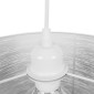 GloboStar® ACCADEMIA 01557 Μοντέρνο Κρεμαστό Φωτιστικό Καπέλο Μονόφωτο 1 x E27 IP20 Λευκό Μέταλλο - Μ35 x Π35 x Υ25cm