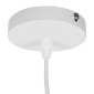 GloboStar® ACCADEMIA 01557 Μοντέρνο Κρεμαστό Φωτιστικό Καπέλο Μονόφωτο 1 x E27 IP20 Λευκό Μέταλλο - Μ35 x Π35 x Υ25cm