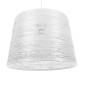 GloboStar® ACCADEMIA 01557 Μοντέρνο Κρεμαστό Φωτιστικό Καπέλο Μονόφωτο 1 x E27 IP20 Λευκό Μέταλλο - Μ35 x Π35 x Υ25cm