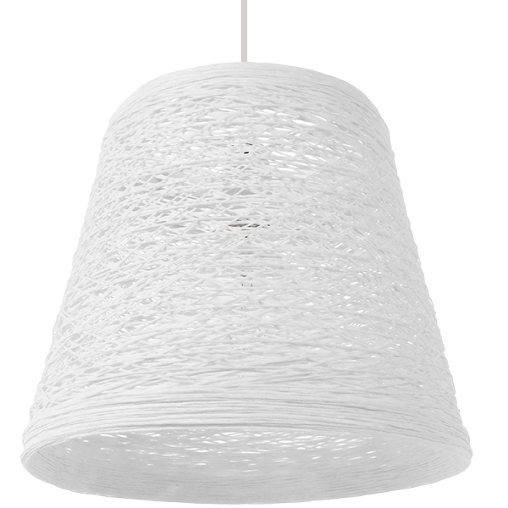 GLOBOSTAR® PLAYROOM 01562 Vintage Κρεμαστό Φωτιστικό Οροφής με Ντουί 1 x E27 AC 220-240V IP20 - Λευκό - Μ32 x Π32 x Υ27cm